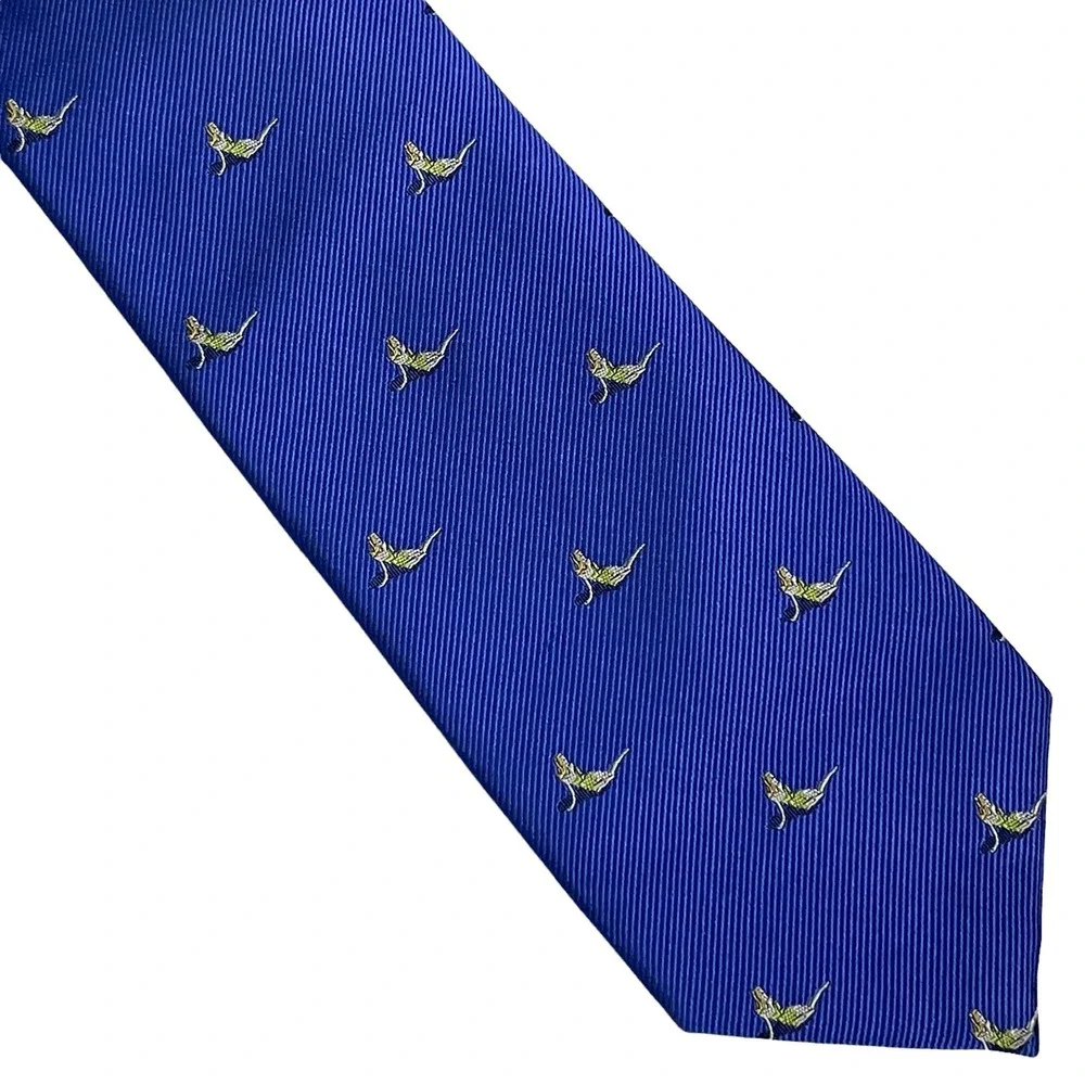 J. Crew 100% Silk Novelty Necktie‎ Mermaids Blue